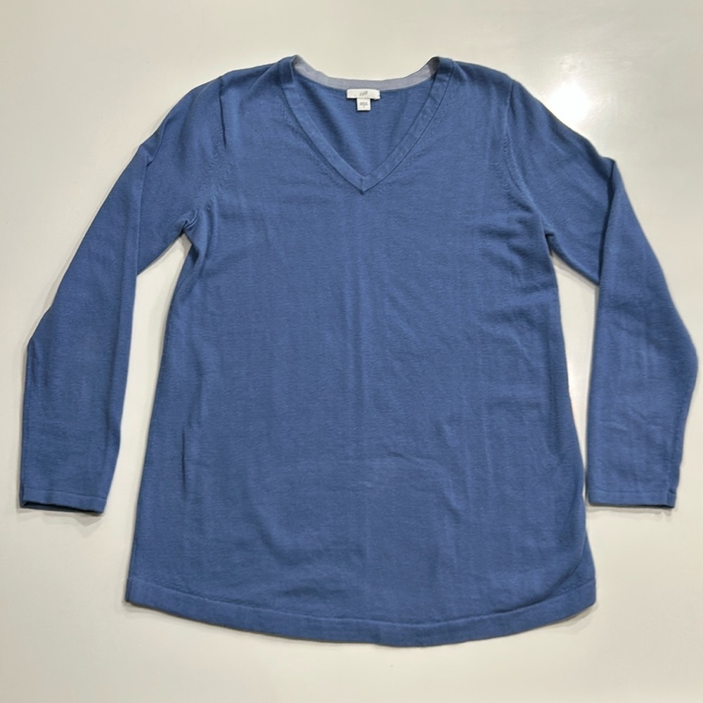 J Jill Cotton Blend V-Neck Sweater Small